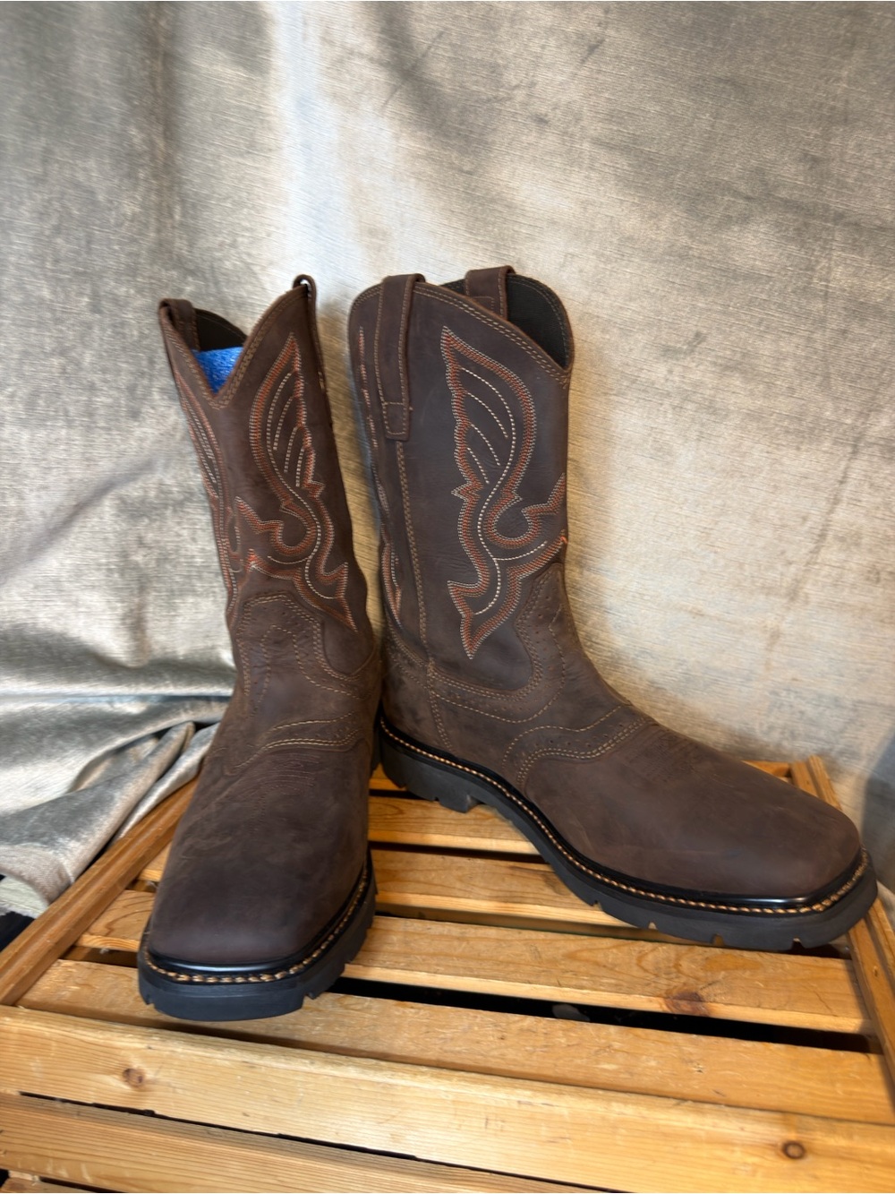 Cody James NEW Men's 11" Mustang Saddle Soft Toe Brown Work Boots. Size 14D